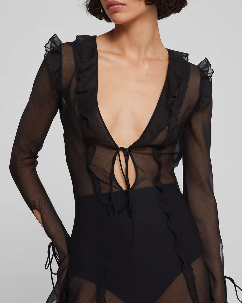 Goddess Siyah Elbise